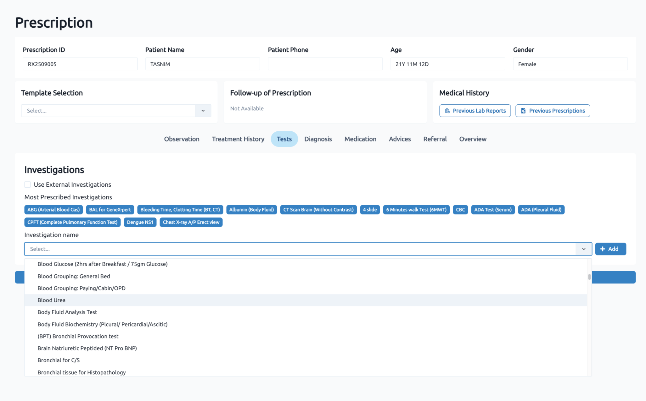 Advanced Lab Billing & Voucher System